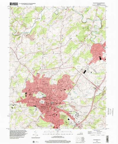 United States Geological Survey Staunton, VA (1998, 24000-Scale) digital map