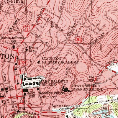 United States Geological Survey Staunton, VA (1998, 24000-Scale) digital map