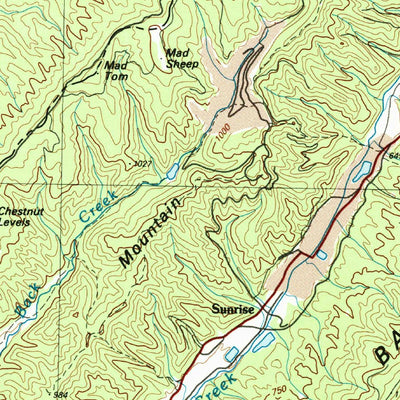 United States Geological Survey Staunton, VA-WV (1986, 100000-Scale) digital map