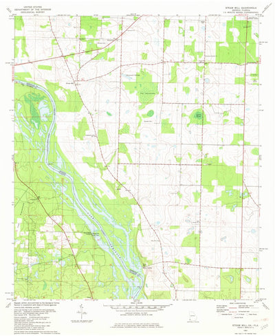 United States Geological Survey Steam Mill, GA-FL (1982, 24000-Scale) digital map