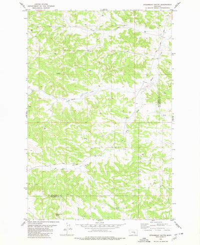 United States Geological Survey Steamboat Butte, MT (1980, 24000-Scale) digital map