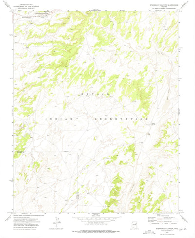 United States Geological Survey Steamboat Canyon, AZ (1972, 24000-Scale) digital map