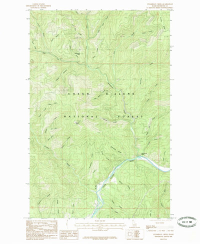 United States Geological Survey Steamboat Creek, ID (1985, 24000-Scale) digital map