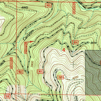 United States Geological Survey Steamboat Creek, ID (1996, 24000-Scale) digital map