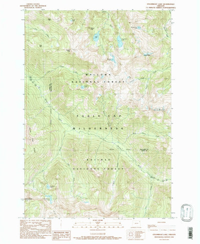 United States Geological Survey Steamboat Lake, OR (1990, 24000-Scale) digital map