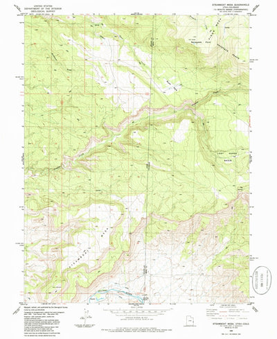 United States Geological Survey Steamboat Mesa, UT-CO (1985, 24000-Scale) digital map
