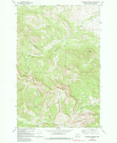United States Geological Survey Steamboat Mountain, MT (1970, 24000-Scale) digital map
