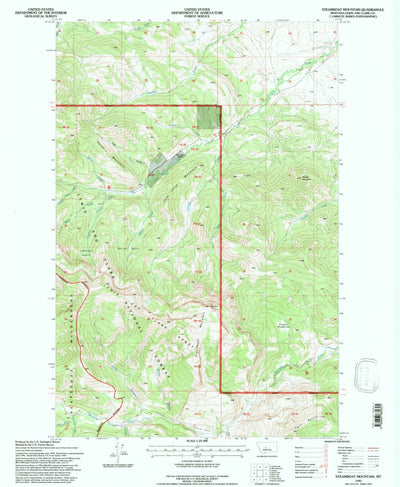 United States Geological Survey Steamboat Mountain, MT (1995, 24000-Scale) digital map