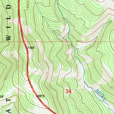 United States Geological Survey Steamboat Mountain, MT (1995, 24000-Scale) digital map