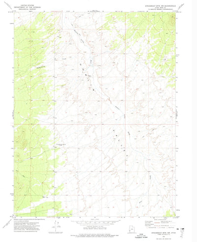 United States Geological Survey Steamboat Mountain SW, UT (1971, 24000-Scale) digital map