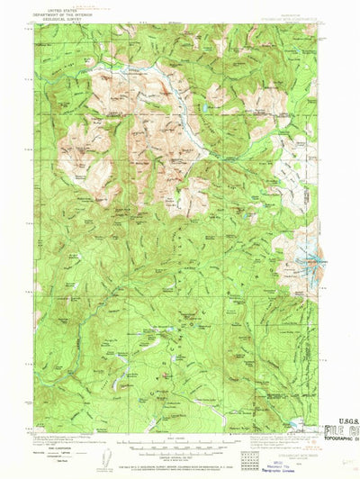 United States Geological Survey Steamboat Mountain, WA (1926, 125000-Scale) digital map