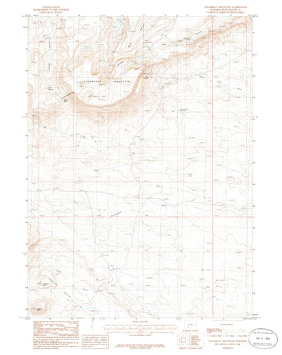 United States Geological Survey Steamboat Mountain, WY (1986, 24000-Scale) digital map