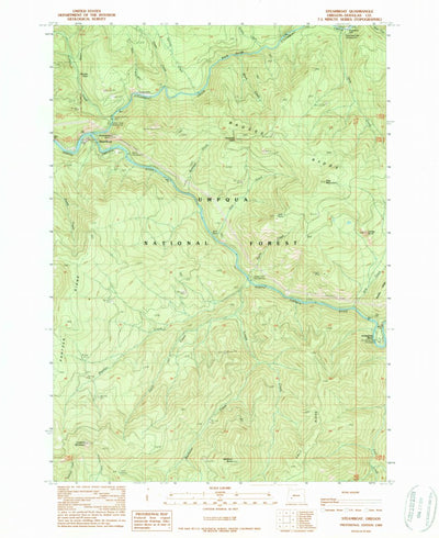 United States Geological Survey Steamboat, OR (1989, 24000-Scale) digital map