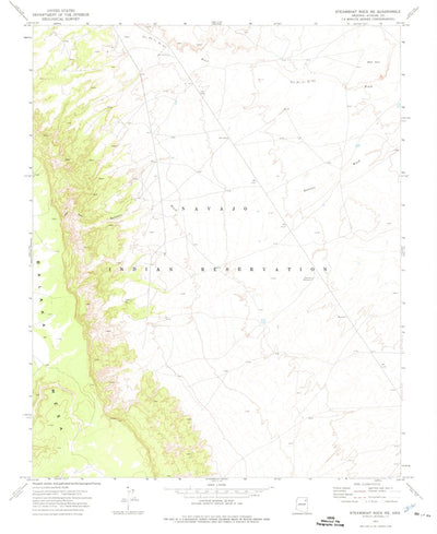United States Geological Survey Steamboat Rock NE, AZ (1972, 24000-Scale) digital map