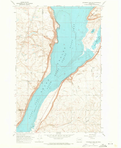 United States Geological Survey Steamboat Rock SW, WA (1968, 24000-Scale) digital map