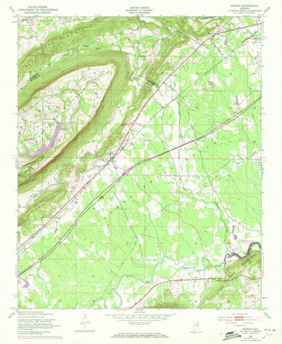 United States Geological Survey Steele, AL (1947, 24000-Scale) digital map