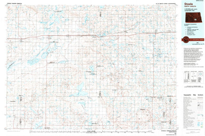 United States Geological Survey Steele, ND (1985, 100000-Scale) digital map