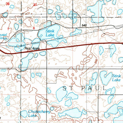 United States Geological Survey Steele, ND (1985, 100000-Scale) digital map