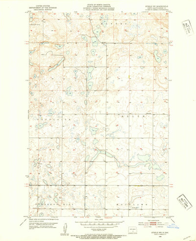 United States Geological Survey Steele NW, ND (1952, 24000-Scale) digital map
