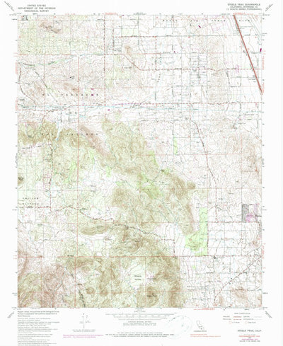 United States Geological Survey Steele Peak, CA (1967, 24000-Scale) digital map