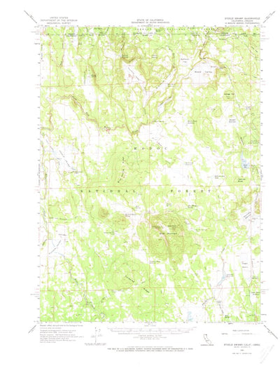 United States Geological Survey Steele Swamp, CA-OR (1962, 62500-Scale) digital map
