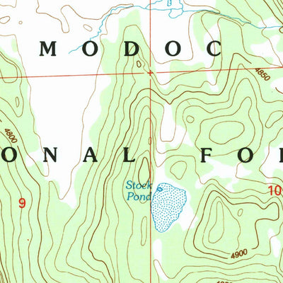 United States Geological Survey Steele Swamp, CA-OR (1993, 24000-Scale) digital map