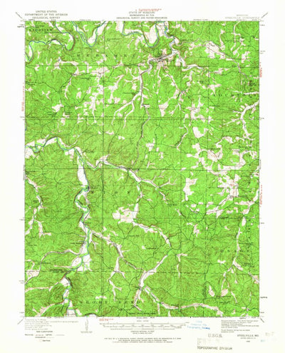 United States Geological Survey Steelville, MO (1933, 62500-Scale) digital map