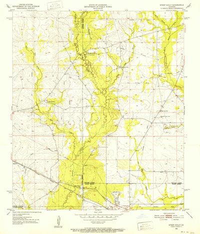 United States Geological Survey Steep Gully, LA (1951, 24000-Scale) digital map