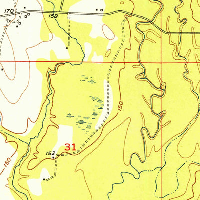United States Geological Survey Steep Gully, LA (1951, 24000-Scale) digital map
