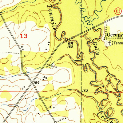 United States Geological Survey Steep Gully, LA (1951, 24000-Scale) digital map