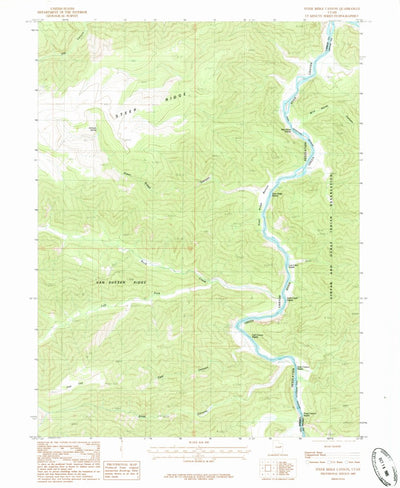 United States Geological Survey Steer Ridge Canyon, UT (1985, 24000-Scale) digital map
