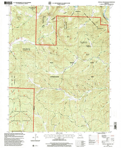 United States Geological Survey Stegall Mountain, MO (1997, 24000-Scale) digital map