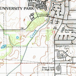 United States Geological Survey Steger, IL (1990, 24000-Scale) digital map