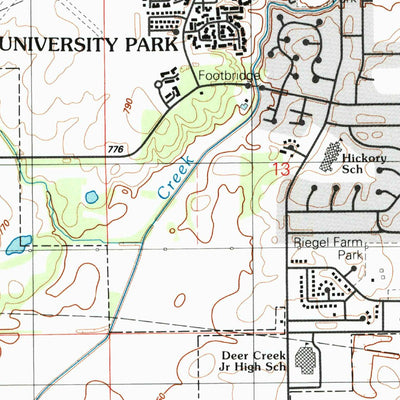 United States Geological Survey Steger, IL (1990, 24000-Scale) digital map