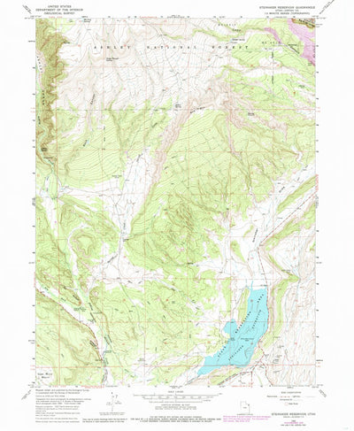 United States Geological Survey Steinaker Reservoir, UT (1965, 24000-Scale) digital map