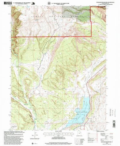 United States Geological Survey Steinaker Reservoir, UT (1996, 24000-Scale) digital map
