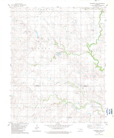 United States Geological Survey Steinerts Lake, OK (1982, 24000-Scale) digital map