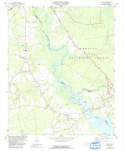 United States Geological Survey Stella, NC (1984, 24000-Scale) digital map