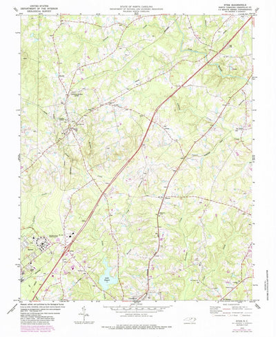 United States Geological Survey Stem, NC (1974, 24000-Scale) digital map