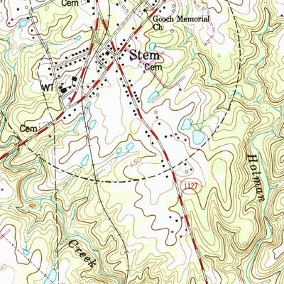United States Geological Survey Stem, NC (1974, 24000-Scale) digital map