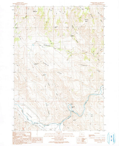 United States Geological Survey Stemler Ridge, OR (1990, 24000-Scale) digital map