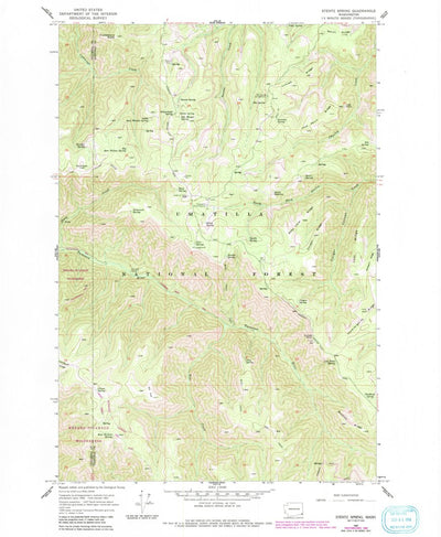 United States Geological Survey Stentz Spring, WA (1967, 24000-Scale) digital map
