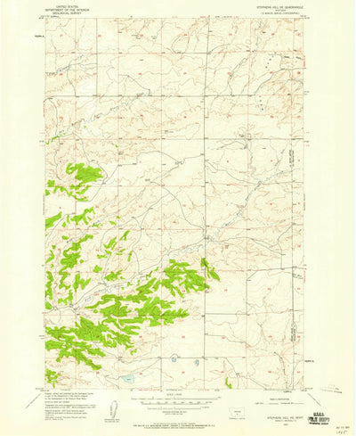United States Geological Survey Stephens Hill NE, MT (1957, 24000-Scale) digital map