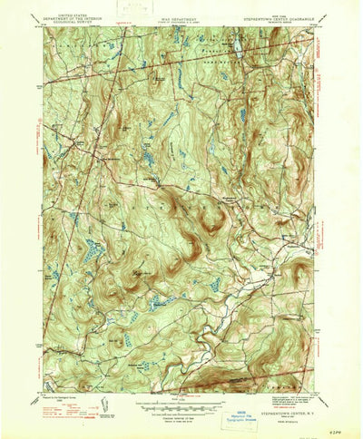 United States Geological Survey Stephentown Center, NY (1947, 31680-Scale) digital map