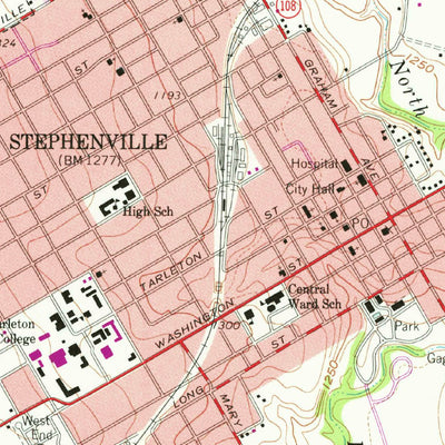 United States Geological Survey Stephenville, TX (1961, 24000-Scale) digital map