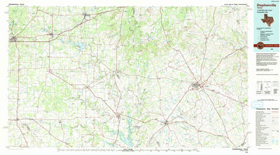 United States Geological Survey Stephenville, TX (1985, 100000-Scale) digital map