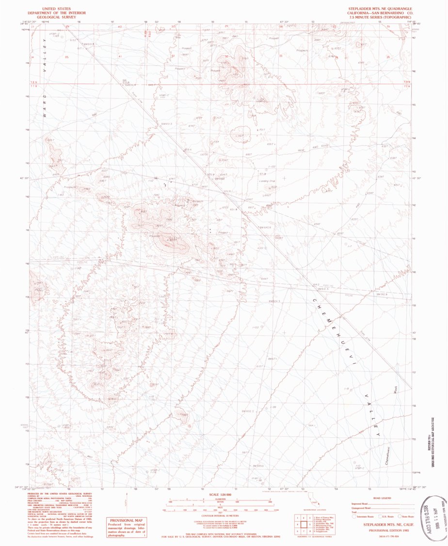 Order Mts Map Stepladder Mountains NE, CA (1985, 24000-Scale) Map by United States ...