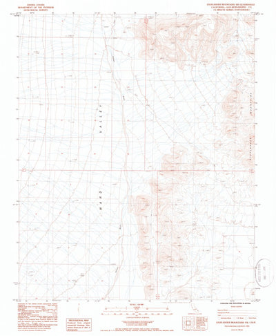 United States Geological Survey Stepladder Mountains SW, CA (1985, 24000-Scale) digital map