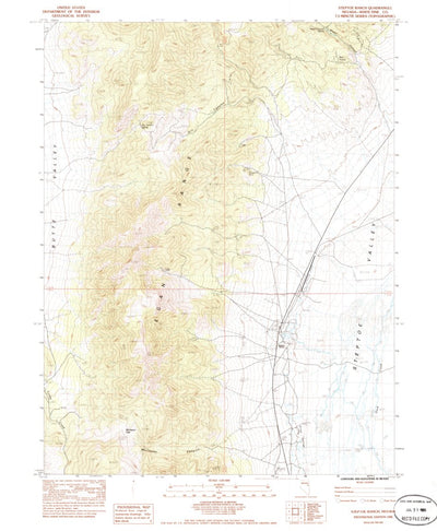 United States Geological Survey Steptoe Ranch, NV (1982, 24000-Scale) digital map