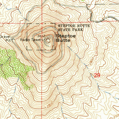 United States Geological Survey Steptoe, WA (1964, 24000-Scale) digital map